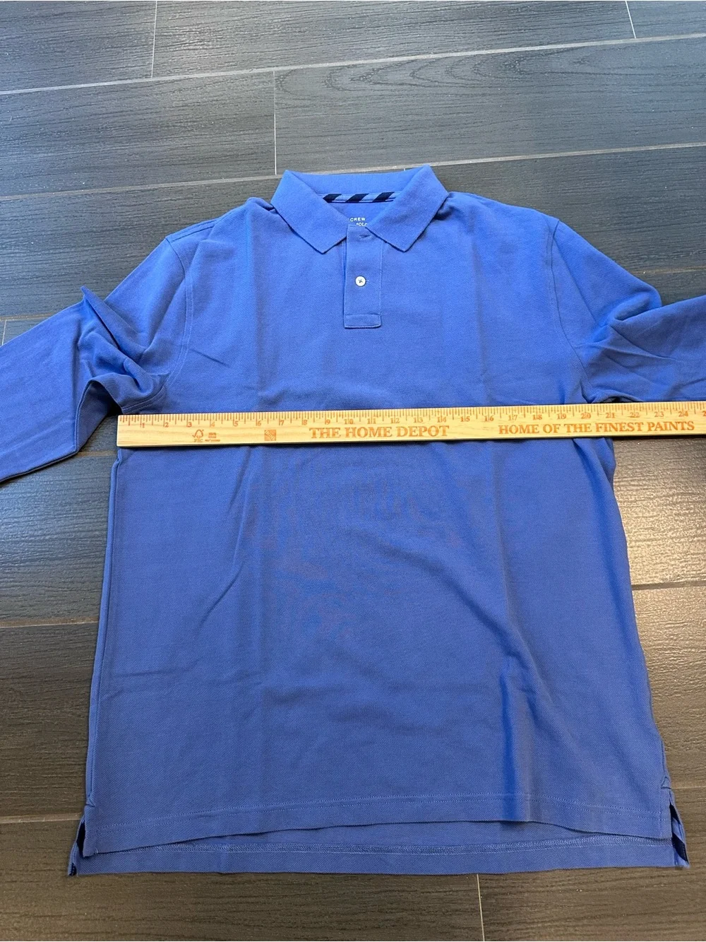 J. Crew Long-Sleeve Polo in Periwinkle Blue